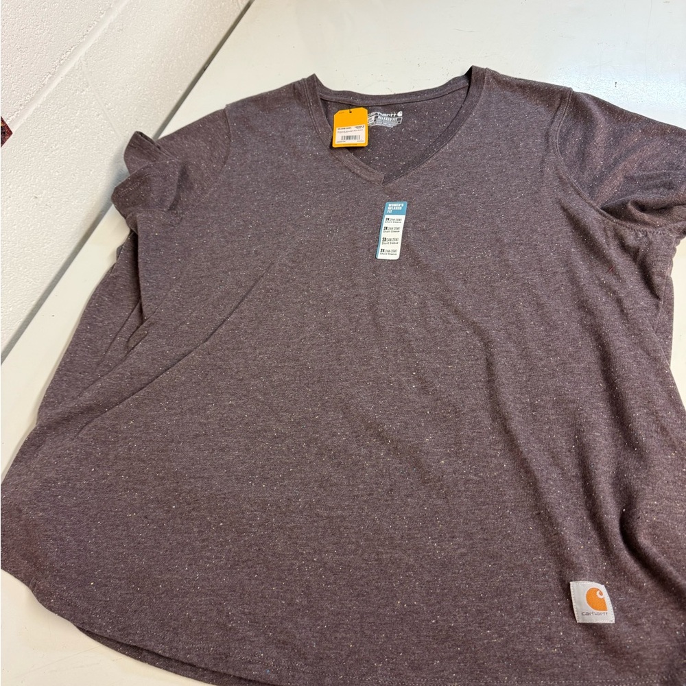 Carhartt Heathered plum V-Neck T-Shirt